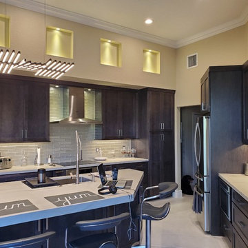 Full Kitchen Remodel Featuring Smoke Cabinets & Quartzite Countertops
