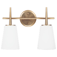 Sea Gull Lighting 2-Light Wall/Bath, Satin Bronze