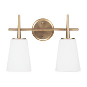 Sea Gull Lighting 2-Light Wall/Bath, Satin Bronze