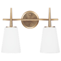 Generation Lighting Lighting 2-Light Wall/Bath, Satin Bronze