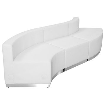 Hercules Alon Series Melrose White Leather Reception Configuration, 3 Pieces