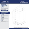 DreamLine Unidoor Lux 30.375" by 30" Frameless Shower Enclosure, Brushed Nickel