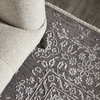 Pierre Contemporary Transitional Hand-Knotted Area Rug, Charcoal, 9x12'