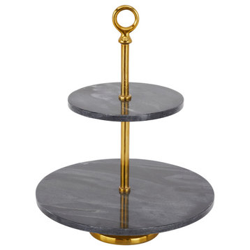 Glam Black Marble Cake Stand 560784