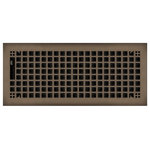 Wholesale Registers - Oil Rubbed Bronze Rockwell Plated Steel Craftsman Floor Register, 6"x14" - Fashion your home's air vents to fit your personality. Our 6" x 14" rockwell air registers are beautifully designed and resiliently built. This oil rubbed bronze air vent is very durable with its 3mm thick steel faceplate and steel damper. These registers are perfectly fit for the heating and cooling systems of your home. Intended to fit into a 6" x 14" vent hole, these air registers can be affixed to your wall ducts with the simple addition of wall clips. The dimensions of this register faceplate are 7 3/8" x 15 3/4".