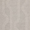 Paris Collection Gray Lines Flatweave Wool Blend Area Rug, 5'3"x7'7"