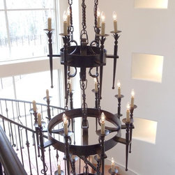 Custom Verne Iron Chandelier - Chandeliers