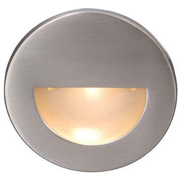 WAC Lighting LEDme Round Indoor or Outdoor Step and Wall Light, Brushed Nickel