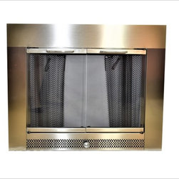 Waterbury Masonry Fireplace Door in Antique Brass Finish - Fireplace Accessories