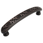 Cosmas - Cosmas 4298ORB Oil Rubbed Bronze Floral Cabinet Pull - 3-3/4" (96mm) Hole Centers