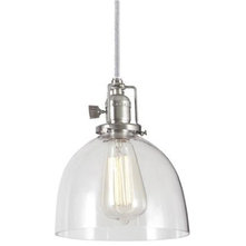 Clear Glass Dome Industrial Pendant - Shades of Light
