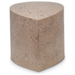 Meridian Furniture - Petal Finished Iron Metal Coffee Table, Taupe Terrazzo, 1 Piece - Revolutionize your room with a touch of art and flair when you bring home this Petal Taupe Coffee Table. With its Taupe Terrazzo Pattern, this beautiful table is a perfect blend of art and functionality, providing ample space to hold your essentials while you binge-watch your favorite TV shows. Made from Iron Metal for durability and long service life, this table's modular design makes it easy to pair with additional Petal collection pieces to create the shape of your choice.