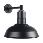 The Westchester Industrial Barn Light - Short and Compact, Matte Black