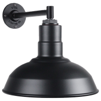 The 12" Westchester Industrial Barn Light with 11" Straight Arm , Matte Black