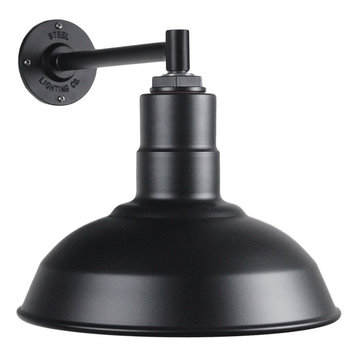 The Westchester Industrial Barn Light - Short and Compact, Matte Black