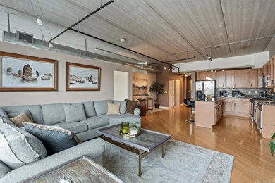 Urban living room photo in Detroit