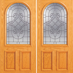 Mahogany Radius Li Exterior Double Door - Front Doors
