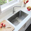 STYLISH 30" Single Bowl 16G Stainless Steel Kitchen Sink, Grid, S-511XG - Jet