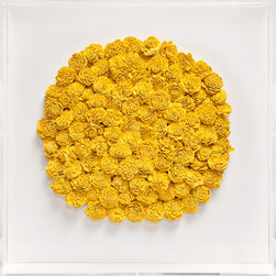 ROSEWOOD WALL SCULPTURE - YELLOW - Wall Sculptures