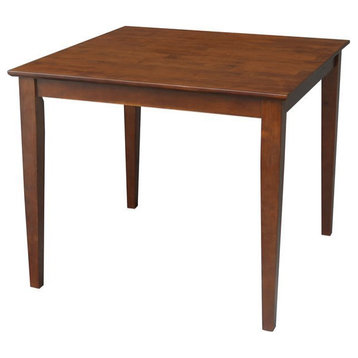 Solid Wood Top Table in Espresso