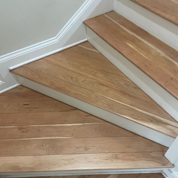 Refinished American Cherry Stairs in Fernandina