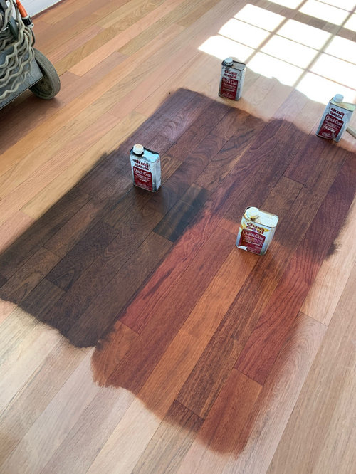 Our stained Brazilian Cherry hardwood floors