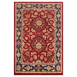 Bareens Designer Rugs - Oriental Ziegler Glennie Red Blue Hand-Knotted Wool Rug - 10'6'' x 13'10'' - Enhance the ambiance of your home with this magnificent Persian-influenced Turkish hand-knotted rug made by skilled artisans capable of creating the most exceptional vegetable dyes and hand-spun wool. This exquisite handmade rug is a one-of-a-kind Peshawar Kafkaz, otherwise identified as Chobi, Chobi Peshawar, Oushak, or Ziegler rug. These handmade rugs are crafted in Pakistan utilizing superior-quality wool imported from Australia, New Zealand, and Korea in two types of weaves: the Persian weave and the Mori weave. This rug is meticulously crafted by hand using the finest natural vegetable dyes extracted from local plants. The artisans use a blend of hand-spun local and fine merino wool, resulting in a rug with a compelling texture, higher lanolin content, and longer staple. The artisans occasionally incorporate natural or artificial silk into the pile to enhance specific motifs. The finished product is an awe-inspiring execution of flawless design and an understated palette that exudes elegance.