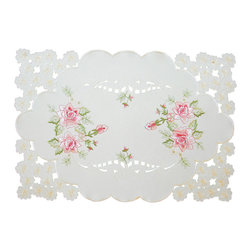 Xia Home Fashions - Bloom 14"x20" Placemat, Set of 4 - Placemats