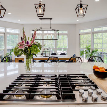 Transitional Two-Finish Kitchen Design Silver Spring, MD
