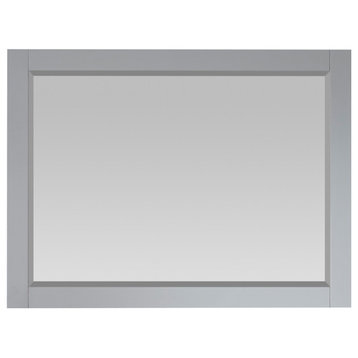 Grayson 48" Rectangular Bathroom/Vanity Framed Wall Mirror, Paris Gray