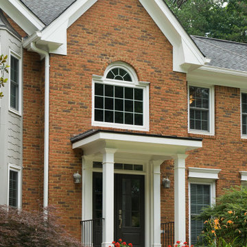 Hip Roof Portico with Square Columns