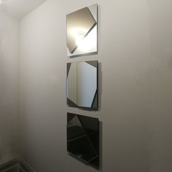 Geometric Accent Mirrors. Clear and Bronze. - Wall Mirrors