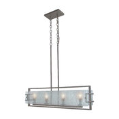 LNC Linear Glass Chandeliers Pendant Lighting for Kitchen Island