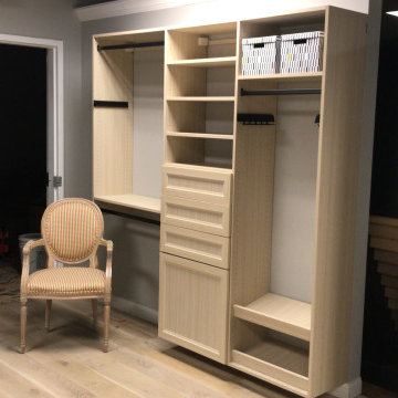 Elegant Custom Wooden Walk-In Closet: Maximizing Small Spaces