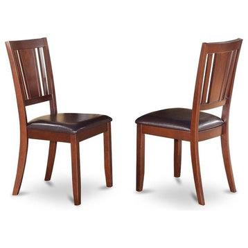 Dudley Dining Chair With Faux Leather Upholstered Seat Set of 2