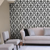 Heirloom Damask, Charcoal, Wallpaper Tiles