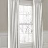 White Slubby Pure Linen Custom Euro Pleat Drape Single Panel