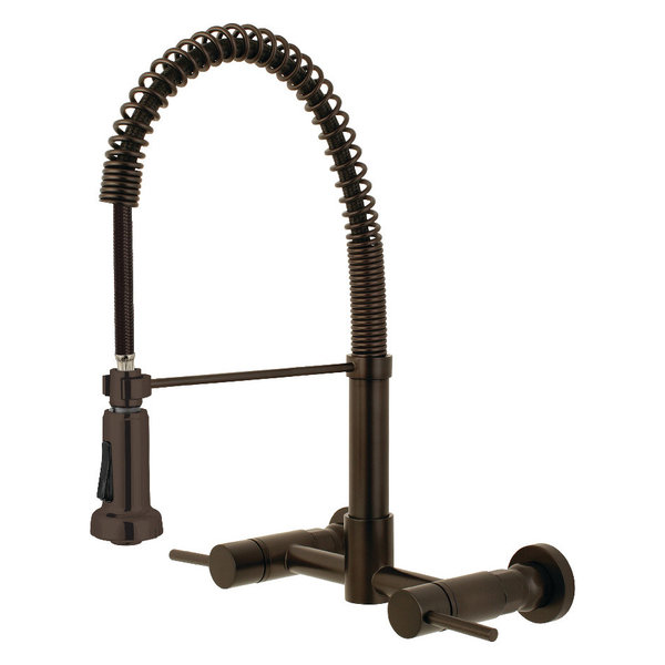 Concord 2-Handle Wall Mount Pull-Down Kitchen Faucet, Oil Rubbed Bronz