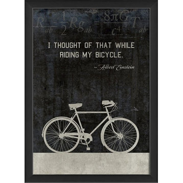 Bicycle Einstein Framed Artwork, Black, Small