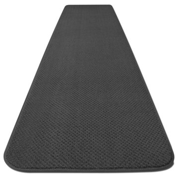 Skid-Resistant Carpet Runner Gray, 27"x8'
