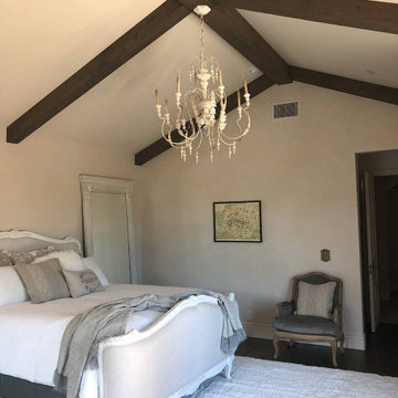 Bedroom with Trusses