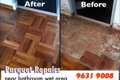 Water Damaged Wood Parquet Flooring Repairing Services