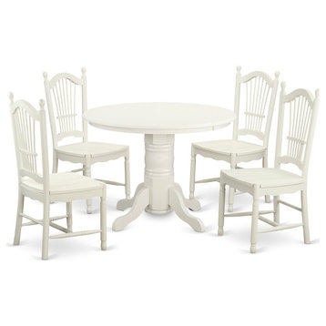 5 Pc Dinette Set For 4-Dining Table And 4 Dining Chairs
