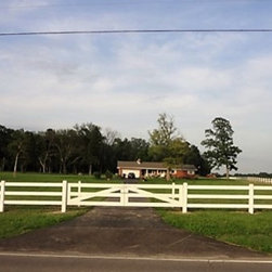 8 Foot 3 Rail Precast Concrete Straight Fence - Home Fencing And Gates