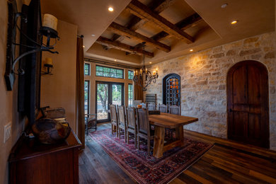 Inspiration for a southwestern dining room remodel in Other