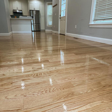 Refinish red oak flooring, 3 coats of oil based finish