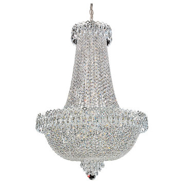 Camelot 22-Light Chandelier in Silver With Clear Gemcut Crystal