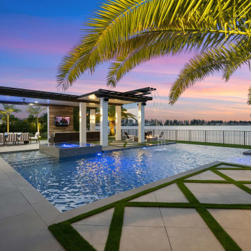 We Created A Luxurious Backyard Resort For This Home In Parkland Bay