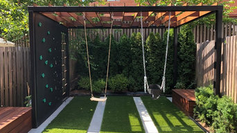 Brooklyn backyard with small playground