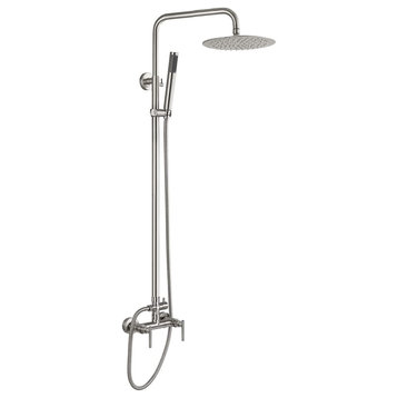 Milani Dual Function Outdoor Shower Stainless Steel, Brushed